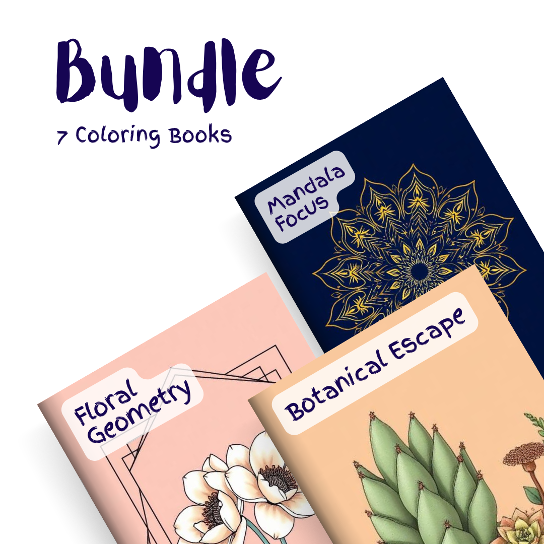 Botanical Symmetry Bundle – 7 Coloring Books