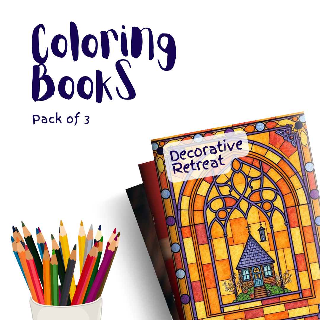 Decorative Retreat – 3 Coloring Books