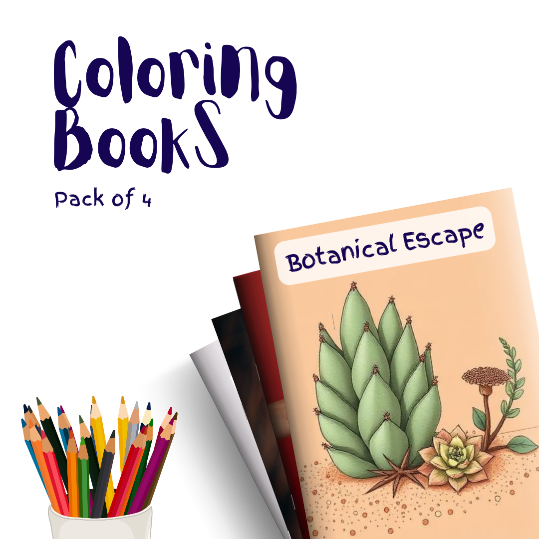Botanical Escape – 4 Coloring Books